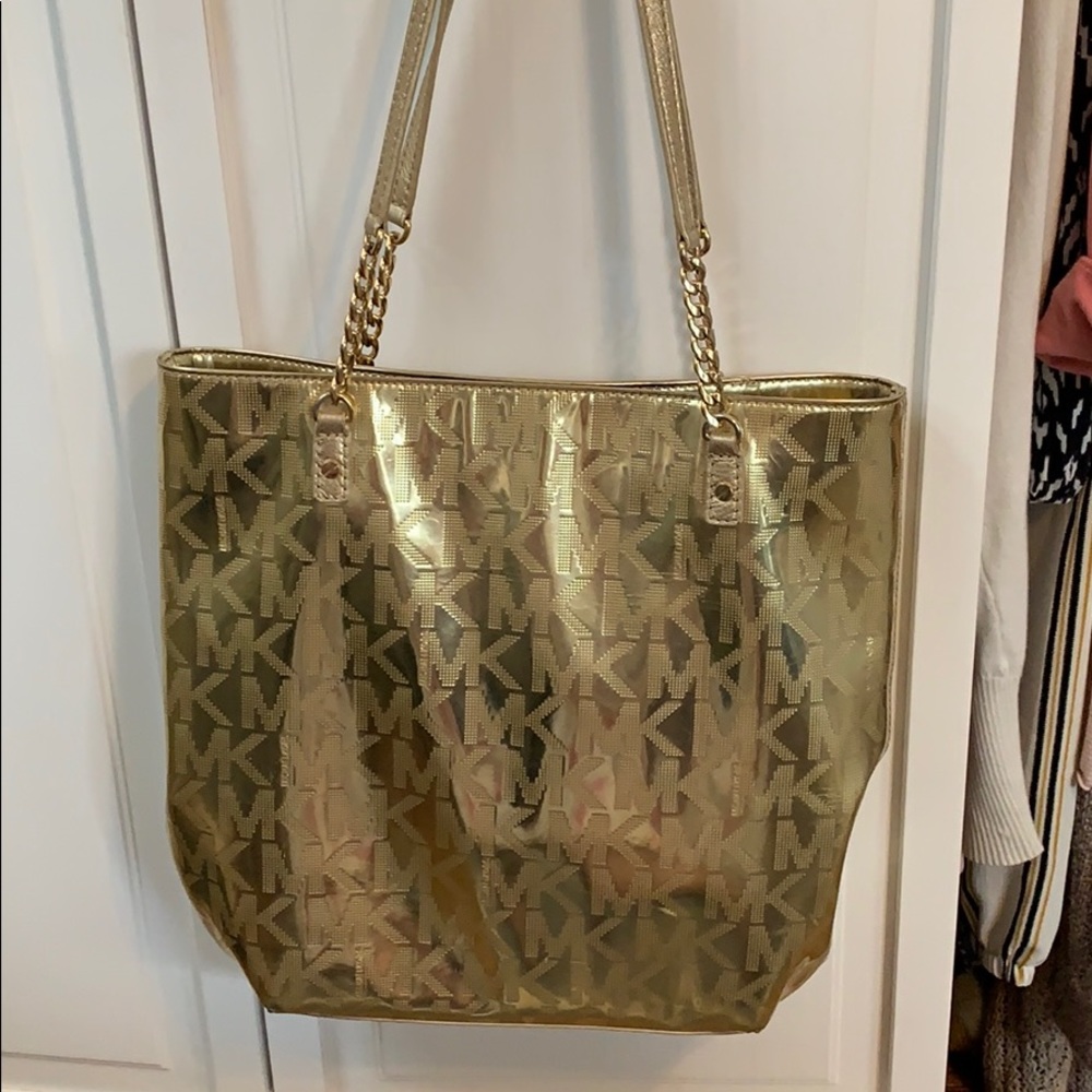 Gold Michael Kors Purse